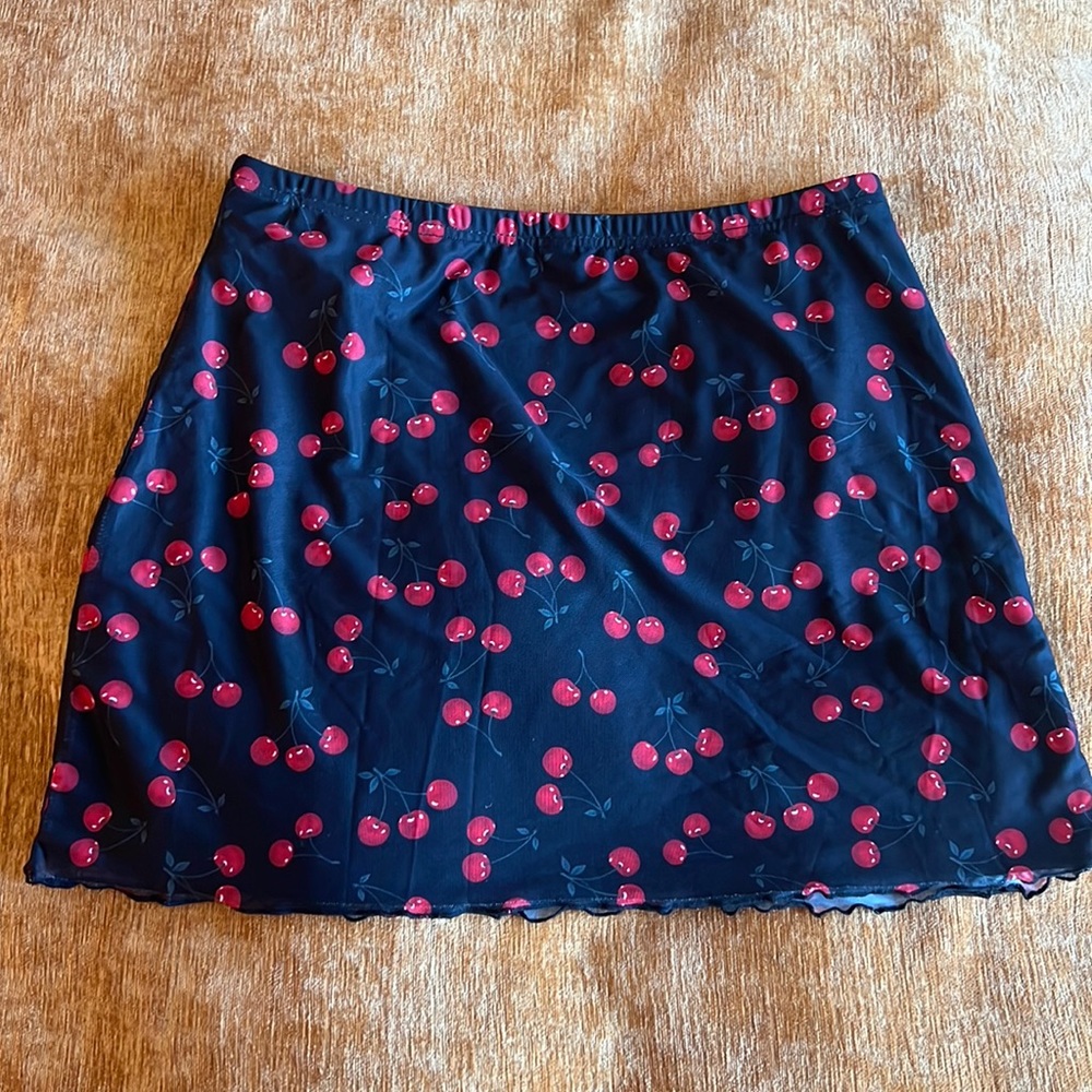 Cherry mini skirt